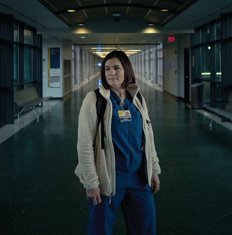 A picture of Bailey before her may 10th shift.